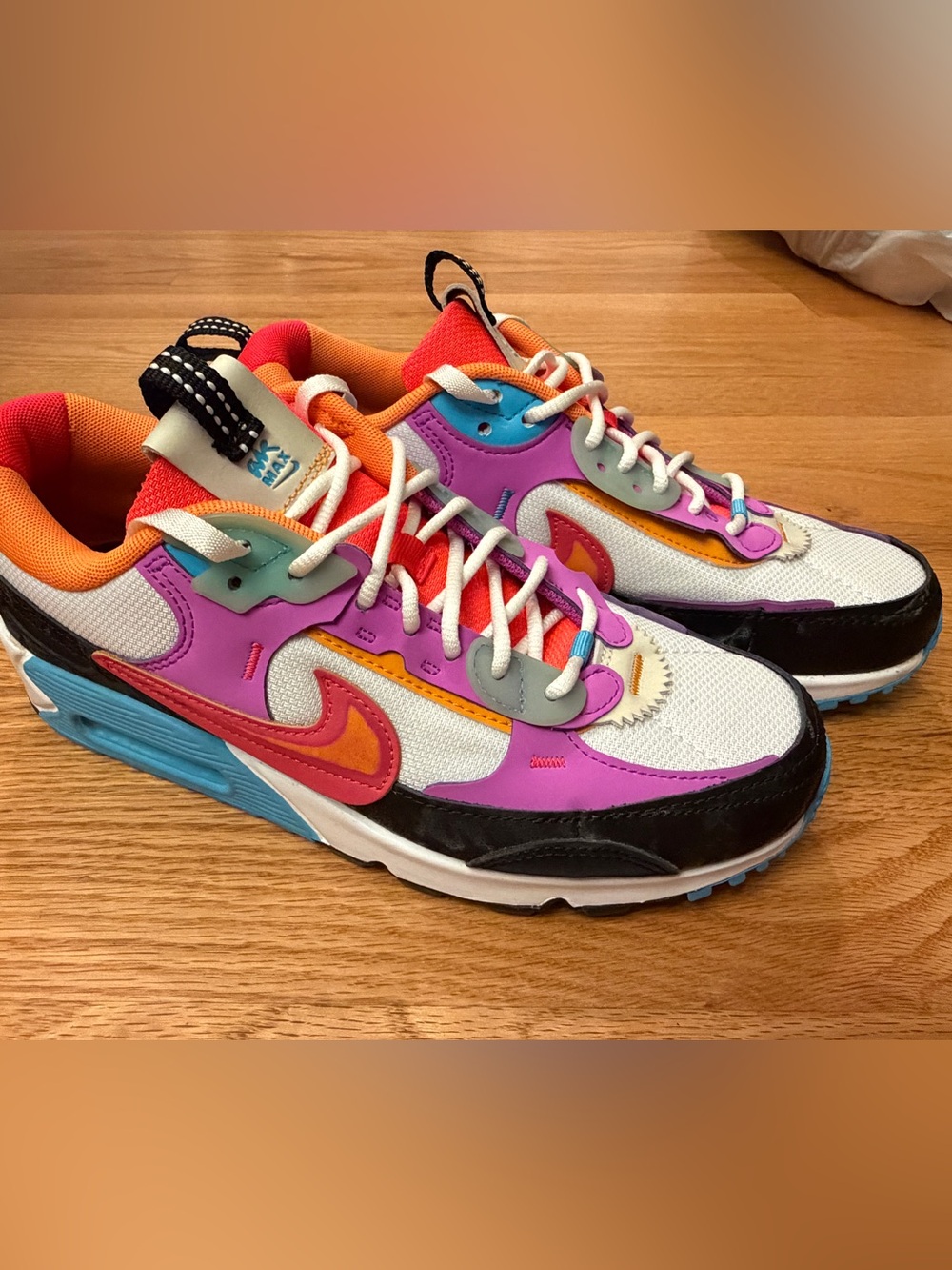 Nike Kids' Multicolor Athletic Sneakers - White/Pink/Orange/Blue